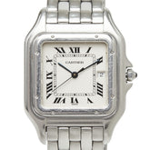 カルティエ パンテールドゥカルティエ 腕時計 W25032P5 クオーツ ホワイト文字盤 ステンレススチール メンズ CARTIER 中古