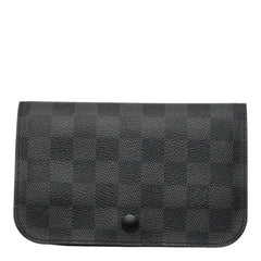 ルイ ヴィトン ダミエ グラフィット サンチュール ポシェットオム ポーチ M6837U ブラック PVC レザー メンズ LOUIS VUITTON 中古