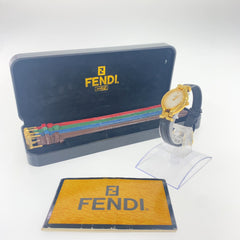 フェンディ チェンジベルト 腕時計 640L クオーツ メッキ レザー レディース FENDI 中古
