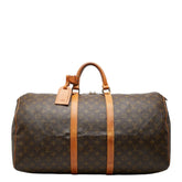 ルイ ヴィトン モノグラム キーポル55 ボストンバッグ トラベルバッグ M41424 ブラウン PVC レザー レディース LOUIS VUITTON 中古