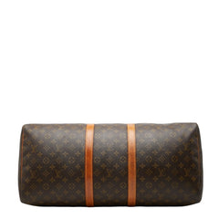 ルイ ヴィトン モノグラム キーポル55 ボストンバッグ トラベルバッグ M41424 ブラウン PVC レザー レディース LOUIS VUITTON 中古
