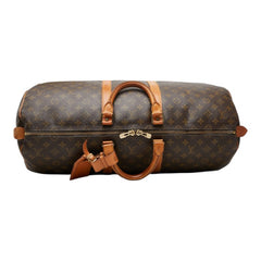 ルイ ヴィトン モノグラム キーポル55 ボストンバッグ トラベルバッグ M41424 ブラウン PVC レザー レディース LOUIS VUITTON 中古