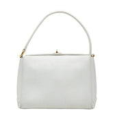 グッチ ヴィンテージ ハンドバッグ 26 000 0025 ホワイト レザー レディース GUCCI 中古