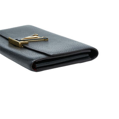 ルイ ヴィトン ポルト フォイユ カプシーヌ 長財布 M61248 ノワール ブラック トリヨンレザー レディース LOUIS VUITTON 中古
