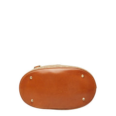 セリーヌ マカダム トートバッグ ショルダーバッグ ベージュ PVC レザー レディース CELINE 中古