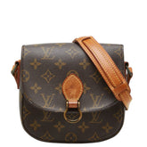 ルイ ヴィトン モノグラム ミニ サンクルー 斜め掛け ショルダーバッグ M51244 ブラウン PVC レザー レディース LOUIS VUITTON 中古