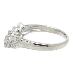 ダイヤモンド Pt900 プラチナ ダイヤ0.75ct V字リング リング 指輪 レディース 14.5号 中古