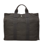 エルメス エールライン MM トートバッグ グレー キャンバス レディース HERMES 中古
