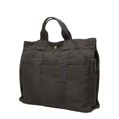 エルメス エールライン MM トートバッグ グレー キャンバス レディース HERMES 中古