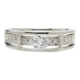 ダイヤモンド Pt900 プラチナ ダイヤ0.308ct ダイヤ0.10ct デザインリング リング 指輪 レディース 11号 中古