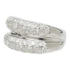 ダイヤモンド Pt1000 プラチナ ダイヤ1.00ct パヴェダイヤ リング 指輪 レディース 11.5号 中古