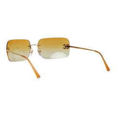 シャネル ココマーク サングラス アイウェア リムレス 4017-D ゴールド系 メッキ ラインストーン レディース CHANEL 中古