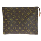 ルイ ヴィトン モノグラム ポッシュ トワレット26 クラッチバッグ セカンドバッグ M47542 ブラウン PVC メンズ LOUIS VUITTON 中古