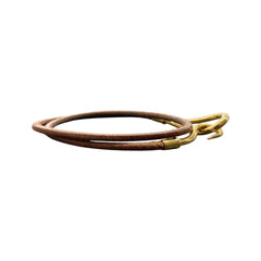 エルメス ジャンボ ブレスレット ブラウン 茶 レザー レディース HERMES 中古