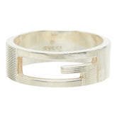 グッチ ブランデッドGカット カットアウトロゴ リング 指輪 #25 シルバー SV925 シルバー メンズ GUCCI 中古