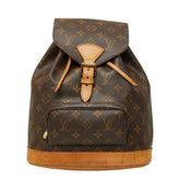 ルイ ヴィトン モノグラム モンスリMM リュック バックパック デイバッグ M51136 ブラウン PVC レザー レディース LOUIS VUITTON 中古
