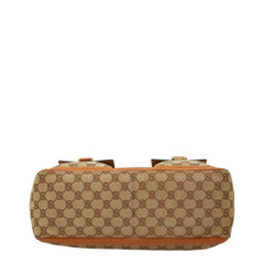 グッチ GGキャンバス アビー ショルダーバッグ トートバッグ 146247 ベージュ キャンバス レザー レディース GUCCI 中古
