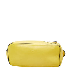 ロエベ アナグラム パズルバッグ ミニ ハンドバッグ 2WAY ショルダーバッグ イエロー レザー レディース LOEWE 中古