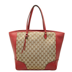 グッチ GGキャンバス ブリー トートバッグ ハンドバッグ 449242 ベージュ レッド キャンバス レザー レディース GUCCI 中古