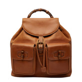 グッチ バンブー リュック・デイパック 003580016 ブラウン レザー レディース GUCCI 中古