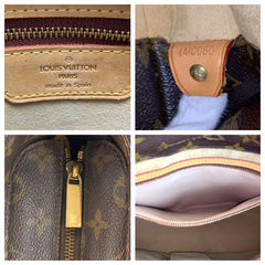 ルイ ヴィトン モノグラム ルコ トートバッグ ショルダーバッグ M51155 ブラウン PVC レザー レディース LOUIS VUITTON 中古