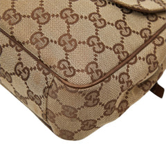グッチ GGキャンバス ショルダーバッグ ワンショルダー 90643 ベージュ レザー キャンバス レディース GUCCI 中古