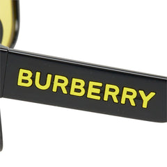 バーバリー Knight サングラス アイウェア スクエア B4358 ブラック イエロー プラスチック ユニセックス BURBERRY 中古