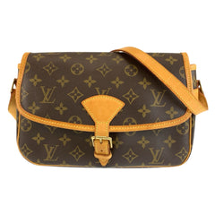 ルイ ヴィトン モノグラム ソローニュ ショルダーバッグ ポシェット M42250 ブラウン PVC レザー レディース LOUIS VUITTON 中古