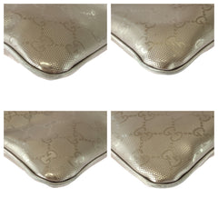 グッチ GGインプリメ ショルダーバッグ ポシェット 201538 ベージュ メタリックベージュ PVC レディース GUCCI 中古