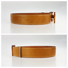 エルメス Hベルト コンスタンス ベルト ブラウン キャメル レザー レディース HERMES 中古