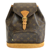ルイ ヴィトン モノグラム モンスリMM リュックサック バックパック M51136 ブラウン PVC レザー レディース LOUIS VUITTON 中古