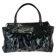 グッチ アビー トートバッグ ハンドバッグ 190248 ブラック 黒 エナメル レディース GUCCI 中古