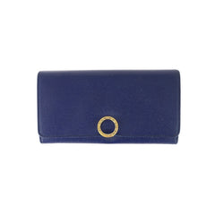 ブルガリ ブルガリ ブルガリ 長財布 ネイビー レザー レディース BVLGARI 中古