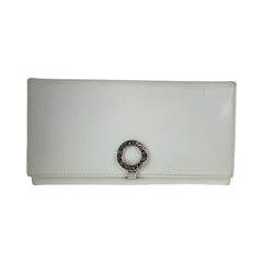 ブルガリ ブルガリブルガリ 長財布 ロングウォレット ホワイト レザー レディース BVLGARI 中古