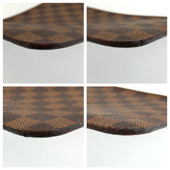 ルイ ヴィトン ダミエ ポーチ ブラウン PVC レディース LOUIS VUITTON 中古
