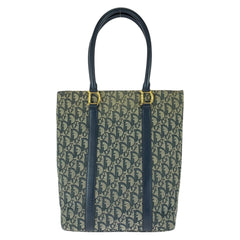 ディオール トロッター トートバッグ ショルダーバッグ ネイビー キャンバス レザー レディース Dior 中古