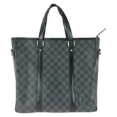 ルイ ヴィトン ダミエ グラフィット タダオ PM ビジネスバッグ トートバッグ N41259 ブラック 黒 PVC レザー メンズ LOUIS VUITTON 中古