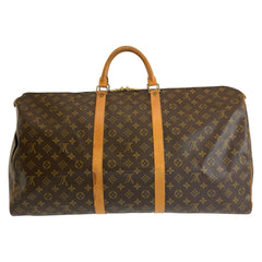 ルイ ヴィトン モノグラム キーポル60 ボストンバッグ 男女兼用 M41422 ブラウン PVC レザー メンズ LOUIS VUITTON 中古