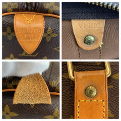 ルイ ヴィトン モノグラム キーポル60 ボストンバッグ 男女兼用 M41422 ブラウン PVC レザー メンズ LOUIS VUITTON 中古