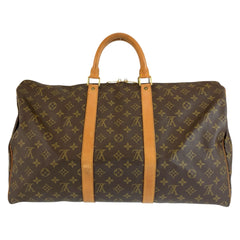 ルイ ヴィトン モノグラム キーポル50 ボストンバッグ 男女兼用 M41426 ブラウン PVC レザー レディース LOUIS VUITTON 中古