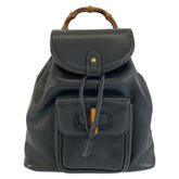 グッチ バンブー リュックサック バックパック 003 58 0030 ブラック 黒 レザー レディース GUCCI 中古