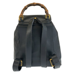 グッチ バンブー リュックサック バックパック 003 58 0030 ブラック 黒 レザー レディース GUCCI 中古