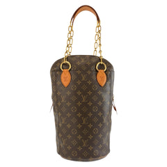 ルイ ヴィトン モノグラム パンチングバッグGM トートバッグ ショルダーバッグ M40231 ブラウン PVC レザー レディース LOUIS VUITTON 中古