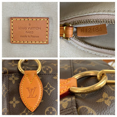 ルイ ヴィトン モノグラム パンチングバッグGM トートバッグ ショルダーバッグ M40231 ブラウン PVC レザー レディース LOUIS VUITTON 中古