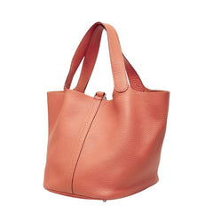 エルメス ピコタンロック GM ハンドバッグ □Q刻印 ピンク系 トリヨンクレマンス レディース HERMES 中古