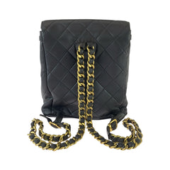 シャネル マトラッセ ターンロック ココマーク リュックサック バックパック ブラック 黒 レザー レディース CHANEL 中古