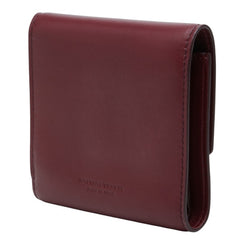 ボッテガヴェネタ 三つ折り財布 ウォレット 578752 ボルドー ゴールド レザー レディース BOTTEGAVENETA 中古