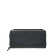 プラダ サフィアーノ ラウンドファスナー 長財布 ウォレット ネイビー レザー ユニセックス PRADA 中古