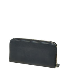 プラダ サフィアーノ ラウンドファスナー 長財布 ウォレット ネイビー レザー ユニセックス PRADA 中古