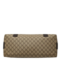 グッチ GGスプリーム ショルダーバッグ メッセンジャーバッグ 122374 ベージュ PVC レザー レディース GUCCI 中古